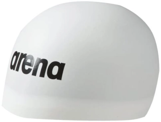 Závodní plavecká čepice arena 3D Soft bílá L