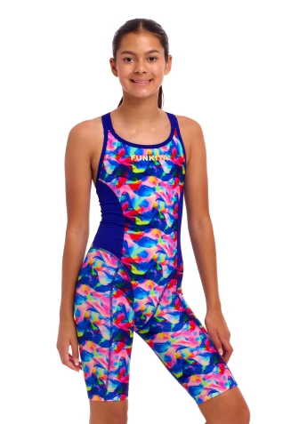 Girls Fast Training One Piece Wet Wave