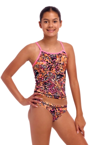 Girls Swim Steady Tankini & Brief Tipsy Tiger