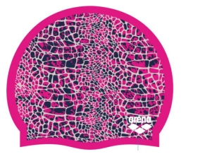 Plavecká čepice arena Flat sicilone Snakeskin růžová