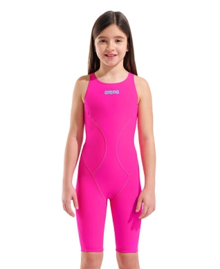 Dívčí závodní plavky arena POWERSKIN IMPULSO OB Shocking pink