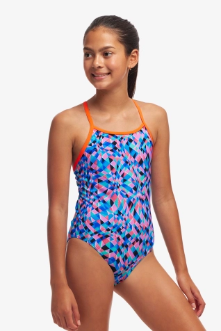 Dívčí tréninkové plavky Funkita Diamond Back One Piece - Warp Tour


